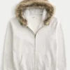 Hollister Fur Zip-Up Hoodie