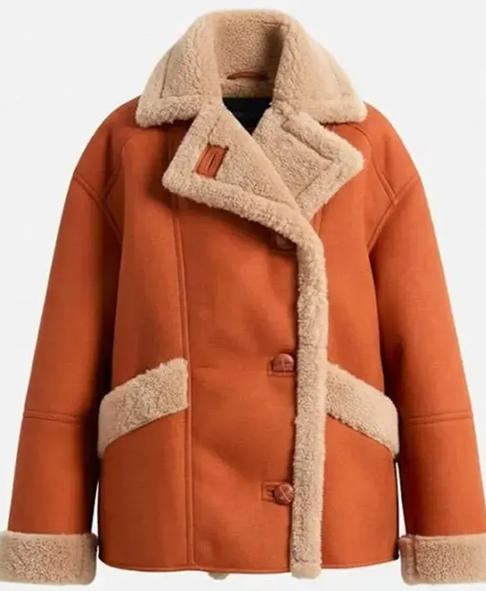 Ici Tout Commence Cesar Verneuil Shearling Car Coat