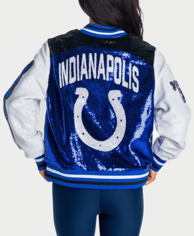 Indianapolis Colts Wild Collective Zip Sequin Jacket