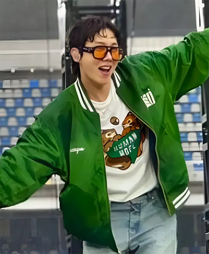 J Hope Arirang World Tour Stage Nike Green Coach Jacket