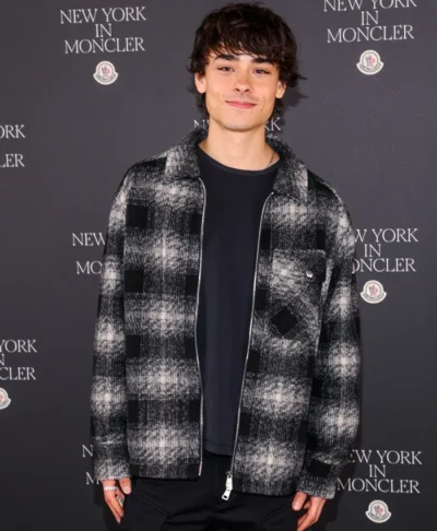 Jacob Whiteduck-Lavoie NYFW Event Plaid Jacket