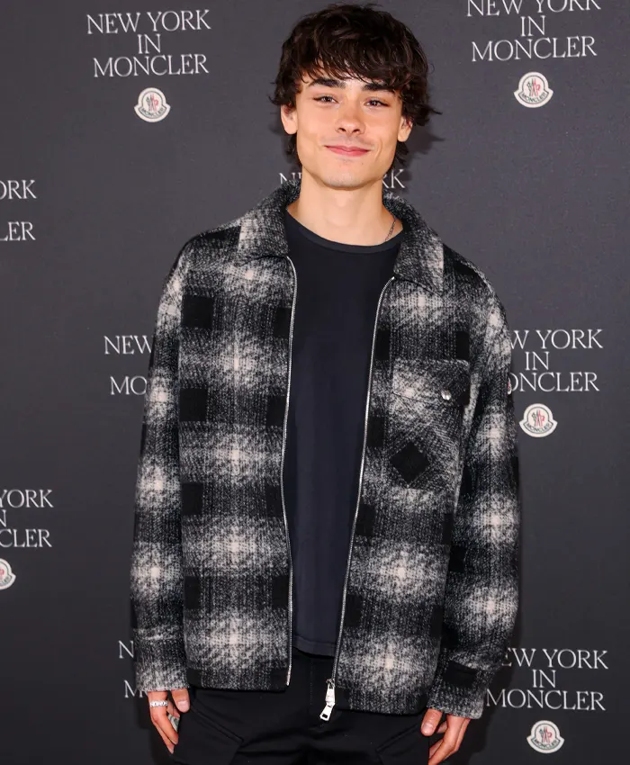 Jacob Whiteduck-Lavoie NYFW Event Plaid Jacket