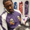 Jalen Williams Bape Purple Satin Souvenir Jacket