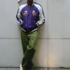 Jalen Williams Bape Purple Satin Souvenir Jacket