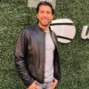 Jason Tartick US Open Black Leather Coat