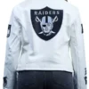 Jeff Hamilton Las Vegas Raiders Leather Moto Jacket