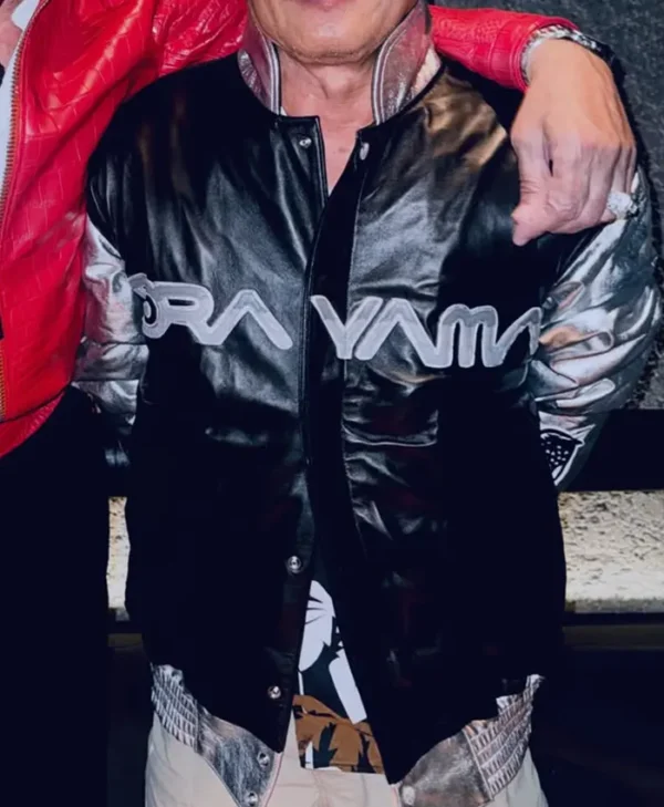 Jeff Hamilton Sorayama Black Grey Leather Jacket