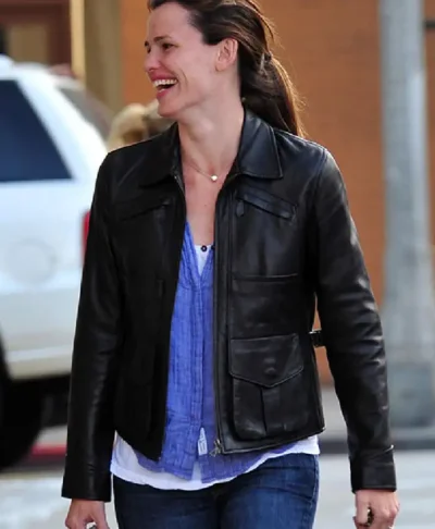 Jennifer Garner Shirt Style Black Jacket