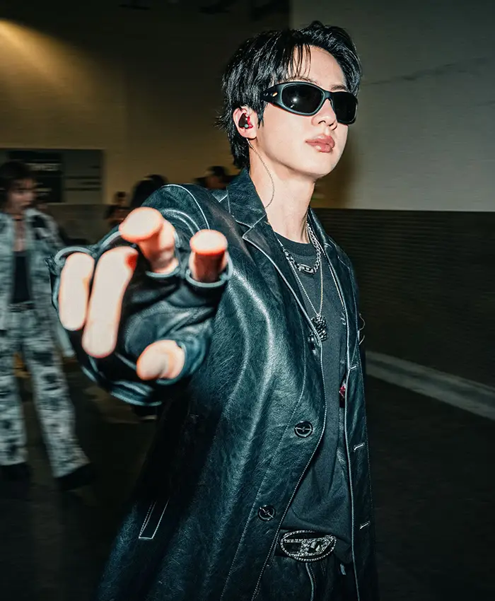 Jin BTS World Tour ARIRANG Los Angeles Black Jacket