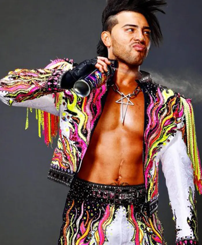 Joaquin Wilde WWE Las Vegas Multicolor Fringed Jacket