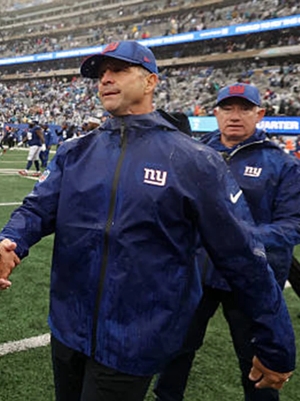 John Harbaugh New York Giants Varsity Jacket