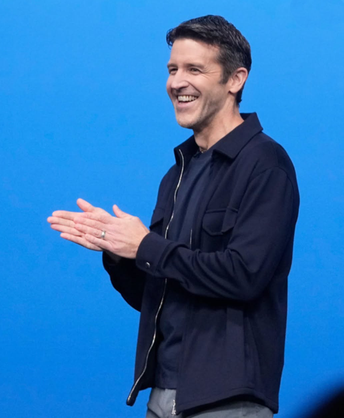 John Ternus Apple Keynote Blue Wool Jacket