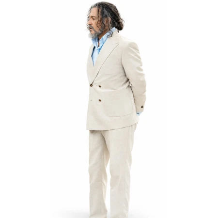 Johnny Depp Day Drinker Cream Two Piece Suit