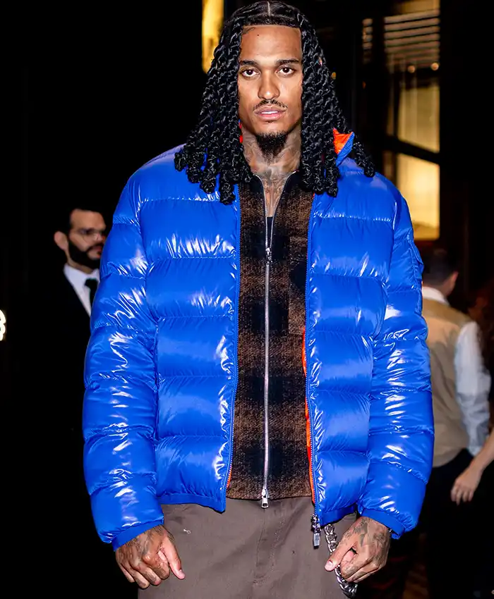 Jordan Clarkson New York Fashion Week Blue Puffer Jacket