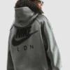Jordan London Charcoal Gray Fleece Pullover Hoodie