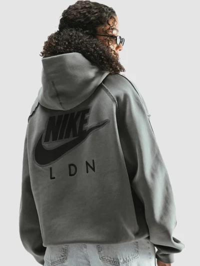 Jordan London Charcoal Gray Fleece Pullover Hoodie