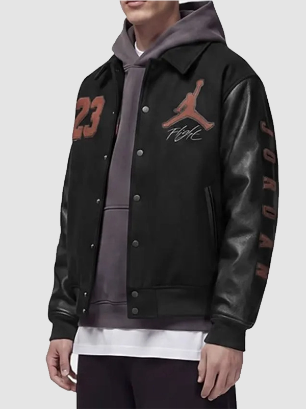Jordan London Wool and Leather Varsity Jacket