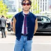 Josh Heuston New York Fashion Blue Wool-Blend Varsity Jacket