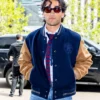 Josh Heuston New York Fashion Blue Wool-Blend Varsity Jacket