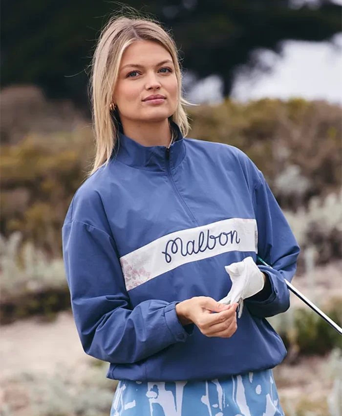 Julika Grosspietsch Malbon Blue Windbreaker Jacket
