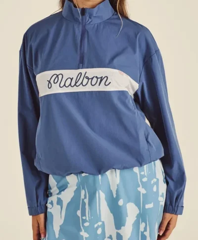 Julika Grosspietsch Malbon Blue Windbreaker Jacket