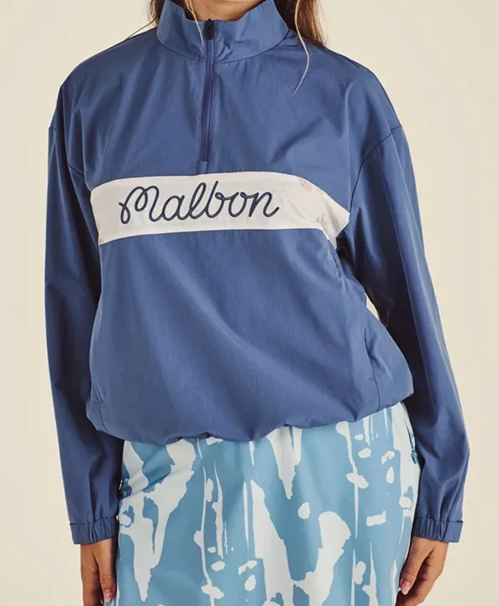 Julika Grosspietsch Malbon Blue Windbreaker Jacket