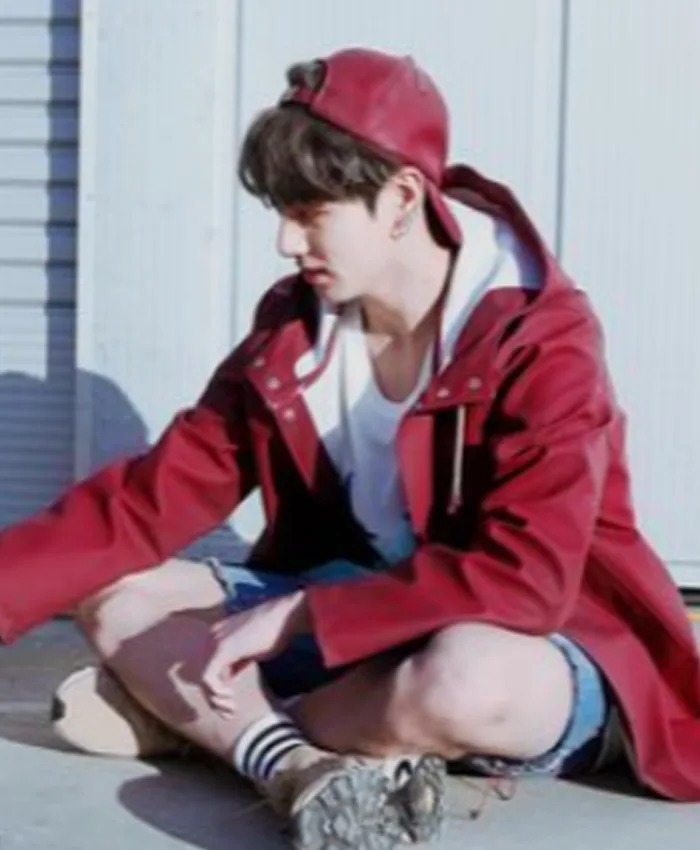 Jungkook BTS Hooded Brown Leather Jacket
