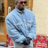 Kanye West Balenciaga Padded Denim Jacket