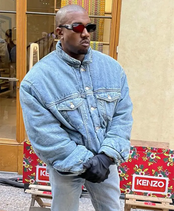Kanye West Balenciaga Padded Denim Jacket