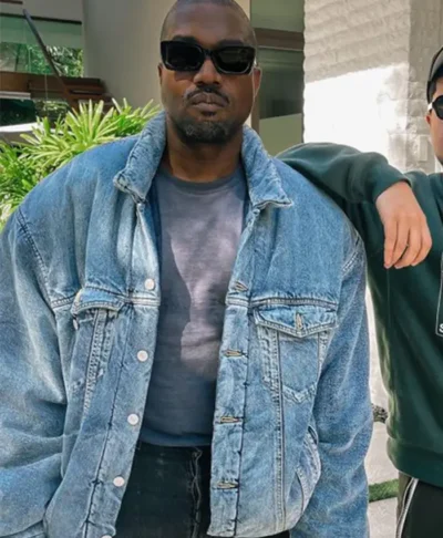 Kanye West Padded Blue Denim Jacket