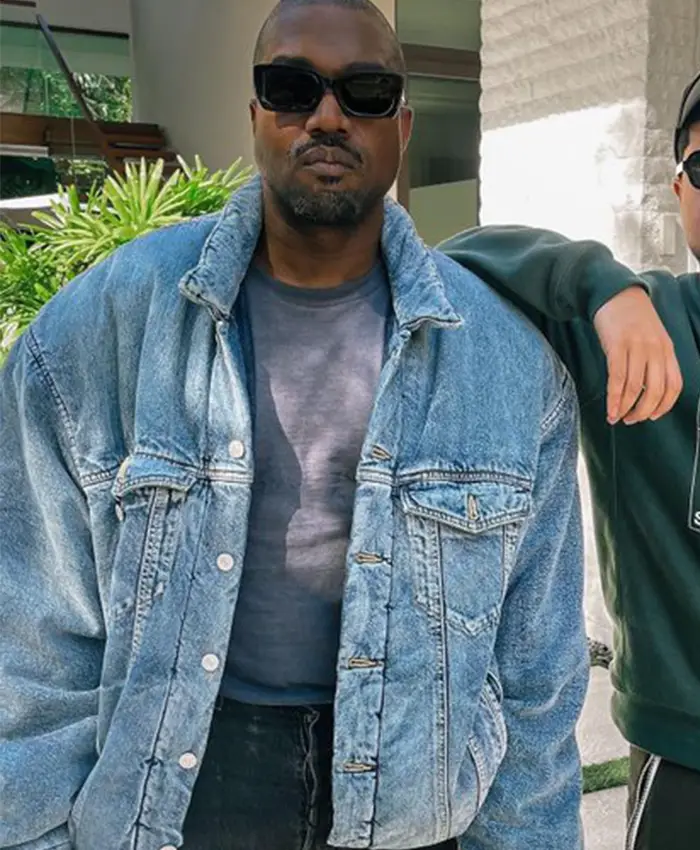 Kanye West Padded Blue Denim Jacket