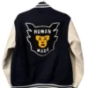 Kaws Human Made Leather Sleeve Varsity Jacket