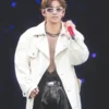 Kim Taehyung Off-White Diesel Coated Denim Trench Coat