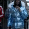 King Von Blue Puffer Jacket
