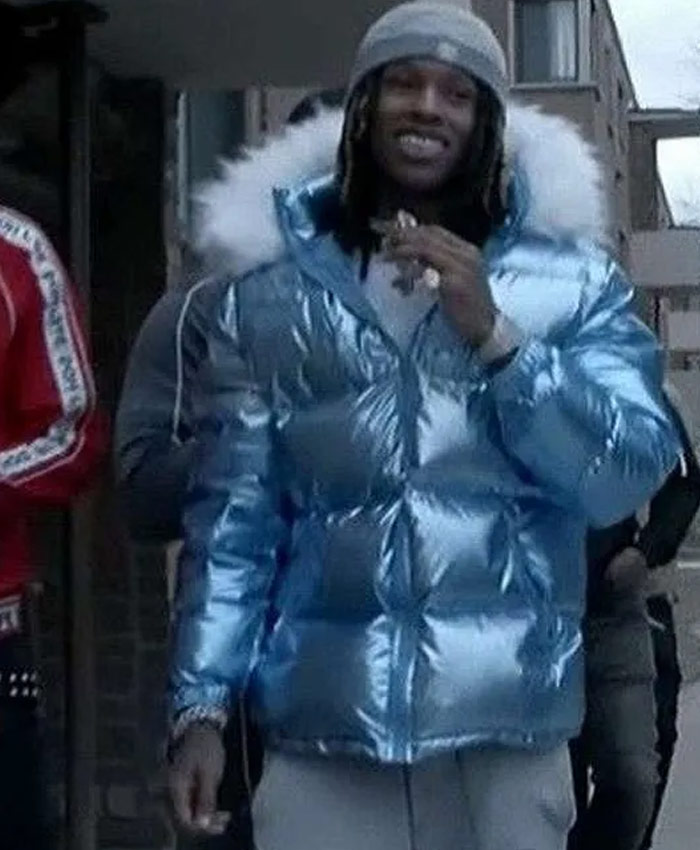 King Von Blue Puffer Jacket