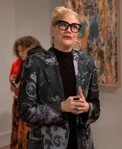 Kristen Johnston Abstract Floral Blazer