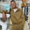 Kylian Mbappe Brown Fleece On Tracksuit