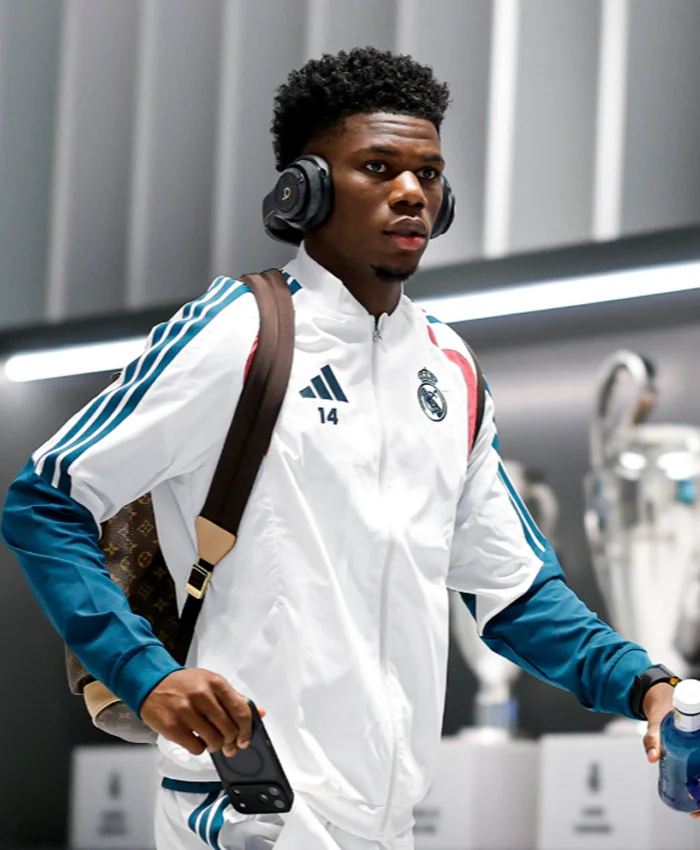 Kylian Mbappé Real Madrid White Training Jacket