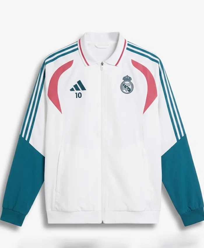 Kylian Mbappé Real Madrid White Training Jacket