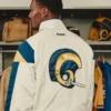 LA Rams x Elwood Off-White Retro Helmet Windbreaker Jacket