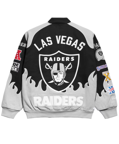 Las Vegas Raiders Chalk Line Black Racing Jacket