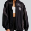 Las Vegas Raiders lululemon Women’s Black Ventilated Oversized Track Jacket
