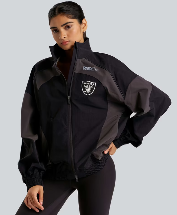 Las Vegas Raiders lululemon Women’s Black Ventilated Oversized Track Jacket