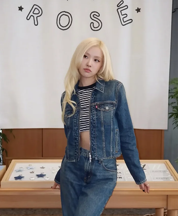 Levi’s x Rosé Zip-up Trucker Jacket