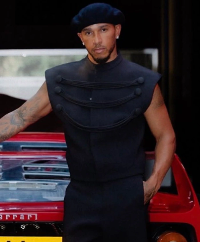 Lewis Hamilton Military-Inspired Black Vest