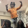 Lil Uzi Vert Tan Leather Multi-Pocket Utility Jacket