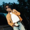 Lil Uzi Vert Tan Leather Multi-Pocket Utility Jacket