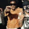 Lil Uzi Vert Tan Leather Multi-Pocket Utility Jacket