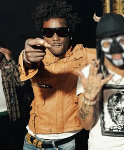 Lil Uzi Vert Tan Leather Multi-Pocket Utility Jacket