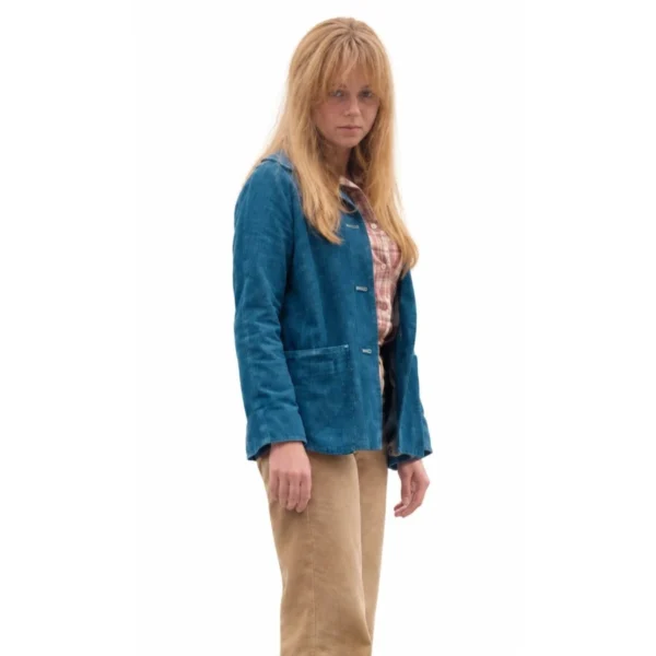 Linda Cardellini Crystal Lake 2026 Blue Denim Jacket